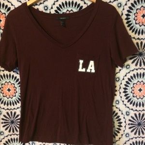 Burgundy Graphic tee